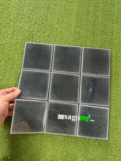 Gạch Men Rạn Màu Xám Nhạt Vuông Lớn Mosaic Ốp Tường 4