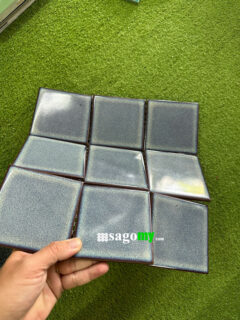 Gạch Ốp Trang Trí Màu Xám Xanh Cổ Điển Mosaic Vuông 1