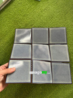 Gạch Ốp Trang Trí Màu Xám Xanh Cổ Điển Mosaic Vuông 3