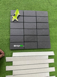 Gạch Ốp Ngoài Trời Màu Xám Đen Hình Chữ Nhật 47x97 MM 2