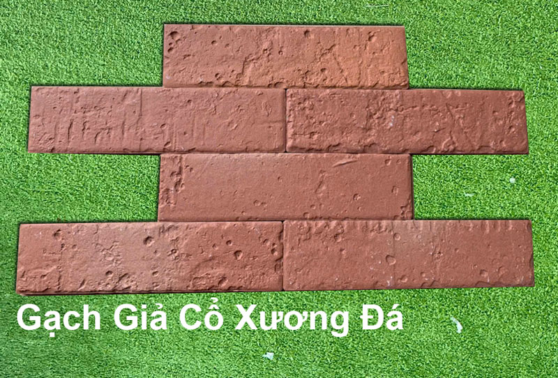 Gạch Giả Cổ Xương Đá Nhập Khẩu Màu Đỏ 2