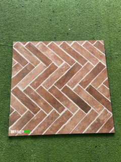 Gạch 60x60 Cm Lát Sàn Giả Cổ Màu Vàng Nâu Ghép Hình Xương Cá
