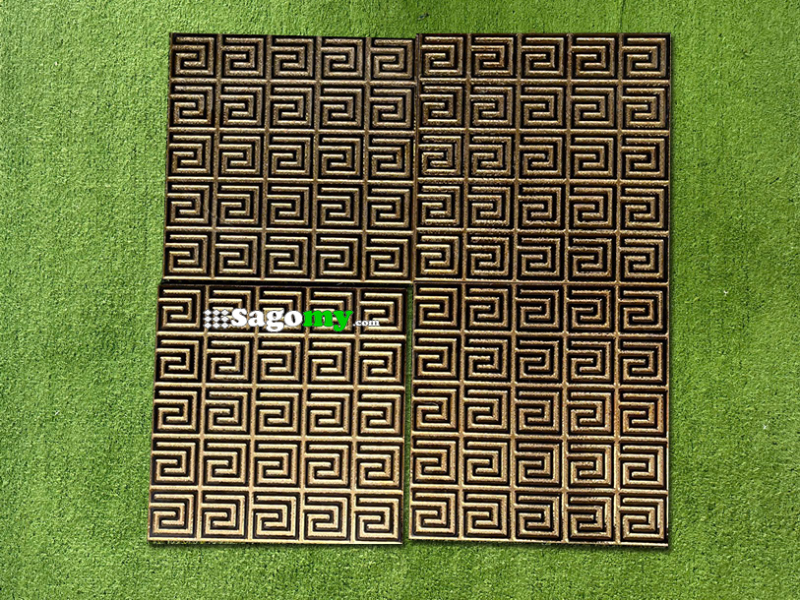 Gạch 30x30 CM Trang Trí Ốp Tường Đen Vàng Nhũ