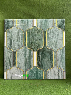 Gạch 30x30 Trang Trí Giả Vân Đá Mosaic Xanh