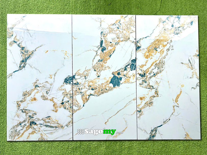 Gạch 60x120 Cm Trắng Vân Cẩm Thạch Xanh Ngọc Vàng 1