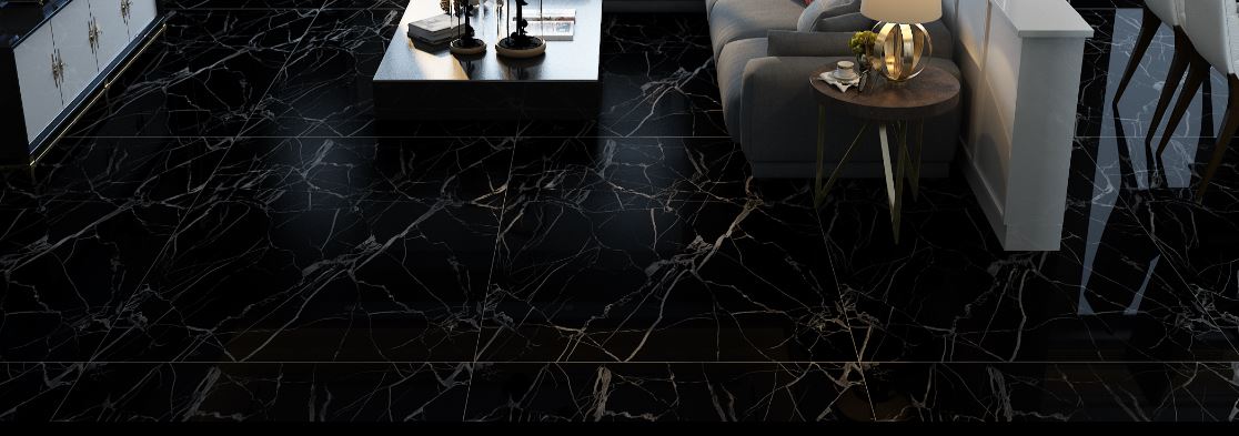 Gạch 80x80 Cm Catalan 8086 Màu Đen Vân Đá Bóng