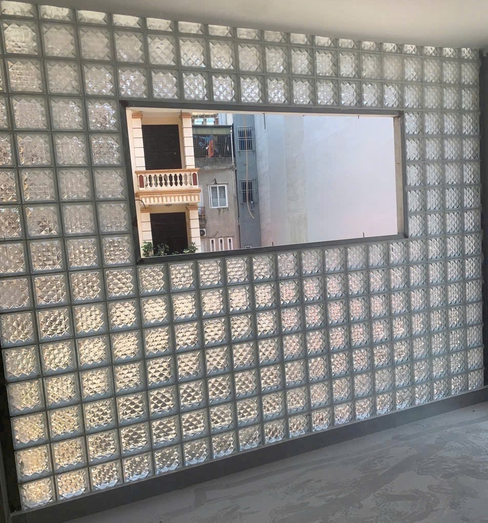 Gạch Kính Lấy Sáng Hoa Văn Vuông Nhỏ QDSG01 6 Gạch Kính Lấy Sáng Hoa Văn Vuông Nhỏ ốp tường vách