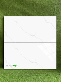 Gạch Ốp 40x80 Phòng Khách Trắng Vân Khói Men Bóng Catalan 45012