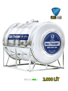 Bồn Nước Đại Thành Inox 304 Nằm Ngang 2000 Lít Nước