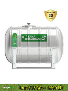 Bồn Nước Inox 1500 Lít Nằm Ngang Sus 304 Tân Á Đại Thành