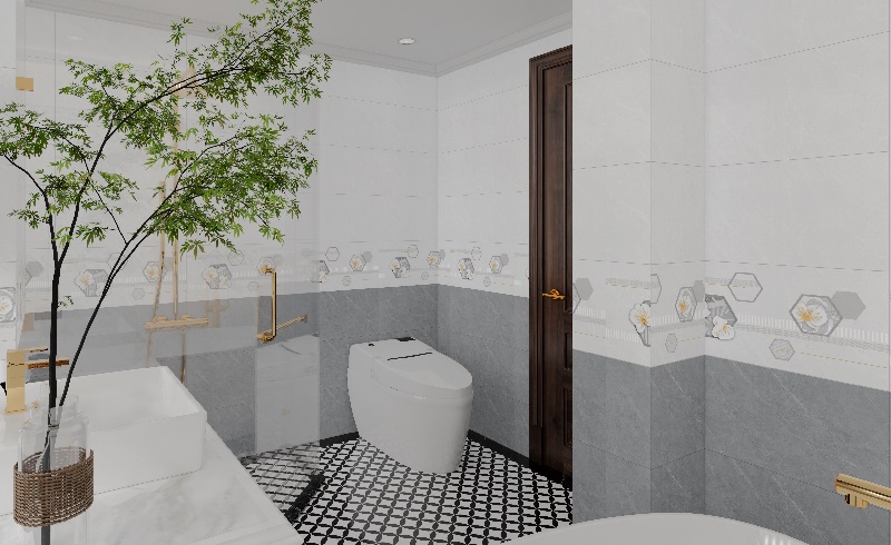 Gạch Ốp Tường 30x60 Cm Viglacera 3683 3684 Xám Bóng 2 Gạch 30x60 Cm Viglacera 3683 3684