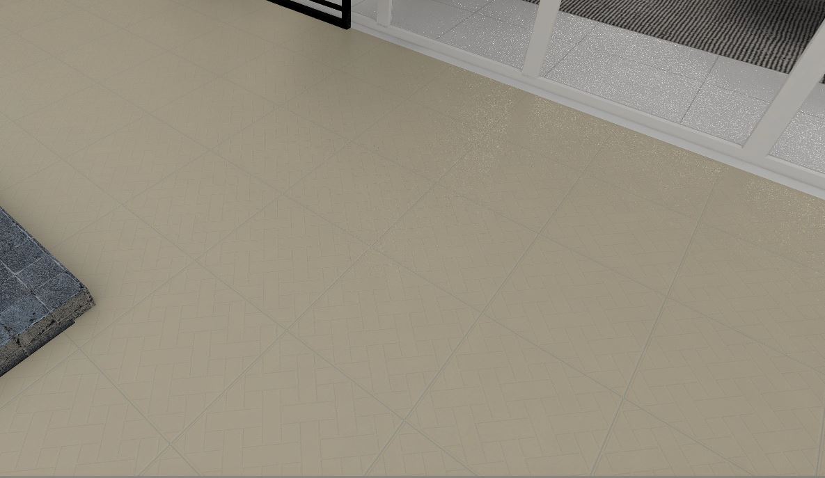 Gạch Lát Sân 40x40 Cm Hình Xương Cá Màu Kem LUX4001 1