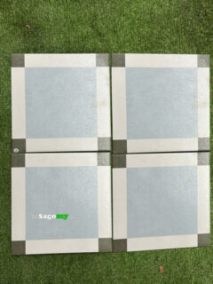 Gạch Bông 20x20 Cm Hoa Văn Sọc Ô Vuông Màu Xanh Biển Nhạt