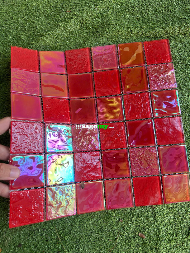 Gạch Mosaic Thuỷ Tinh Lấp Lánh Vuông Vừa Ốp Bếp Trang Trí SG1005 2 Gạch Mosaic Thuỷ Tinh Lấp Lánh Vuông Vừa Ốp Bếp Trang Trí SG1005 1