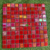Gạch Mosaic Thuỷ Tinh Màu Đỏ Vuông Nhỏ Cổ Điển Lấp Lánh 11 Gạch Mosaic Thuỷ Tinh Màu Đỏ Vuông Nhỏ Cổ Điển Lấp Lánh