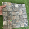 Mosaic Đá Tự Nhiên Vân Cẩm Thạch Nâu Mài Bóng