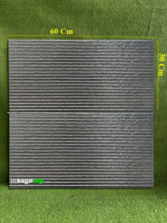 Gạch Ốp 30x60 Cm Ngoài Trời Xám Đen Đường Rãnh Ngang Nhỏ