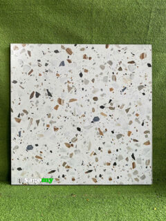 Gạch Vân Terrazzo 600x600 Hạt Đá Mài Lớn Nâu ADSG5509