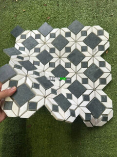 Gạch Mosaic Đá Tự Nhiên Nhiều Hoa Văn Kích Thước Màu Xanh Và Trắng 6 Gạch Mosaic Đá Tự Nhiên Nhiều Hoa Văn Kích Thước Màu Xanh Và Trắng 1