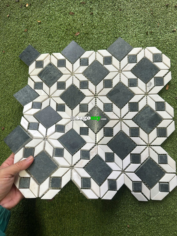 Gạch Mosaic Đá Tự Nhiên Nhiều Hoa Văn Kích Thước Màu Xanh Và Trắng 4 Gạch Mosaic Đá Tự Nhiên Nhiều Hoa Văn Kích Thước Màu Xanh Và Trắng 3