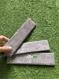 Gạch Thẻ 5x20 Cm Màu Tím Than Men Bóng Gợn 3
