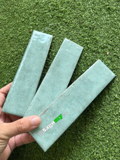 Gạch Thẻ 5x20 Cm Màu Xanh Mint Cổ Điển Men Bóng