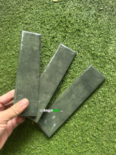 Gạch Thẻ 5x20 Cm Màu Xanh Rêu Cổ Điển Men Bóng 4